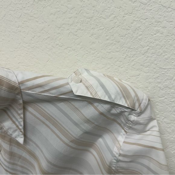 Men’s Ben Sherman Vintage Y2K Tan Striped Button Down Shirt - Medium - Picture 5 of 15